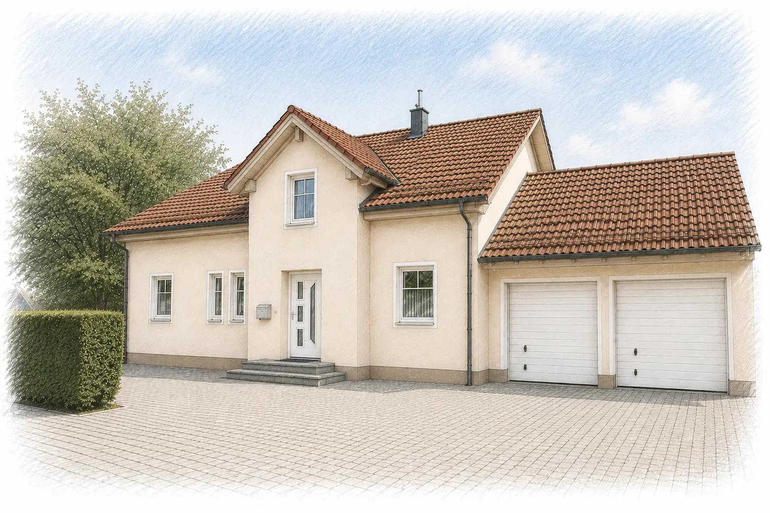 Einfamilienhaus 1993 vor der Sanierung